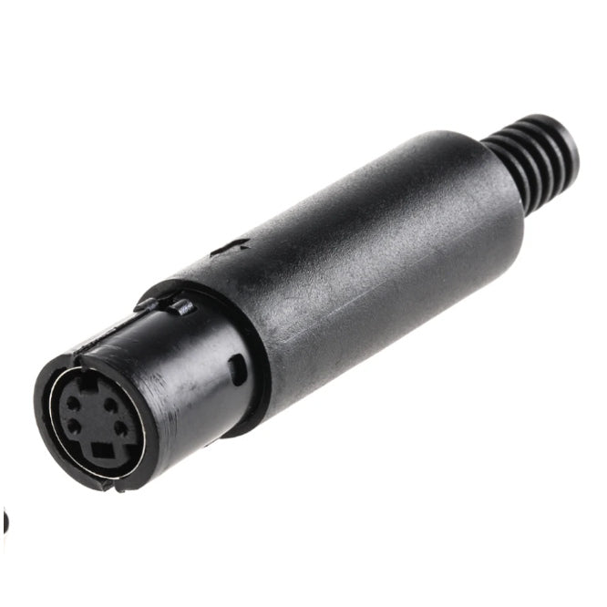 Mini Din Socket 4 P 100 V 1 A Black 304 05 667