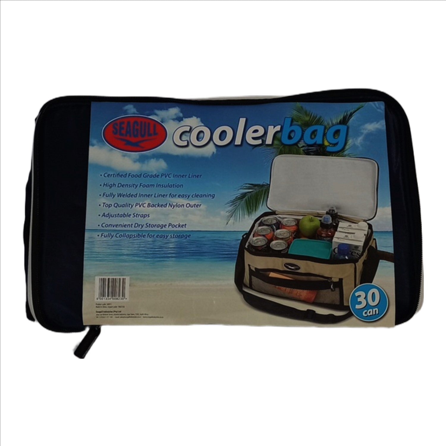 Seagull 6 Pack Nylon Coolbag Navy