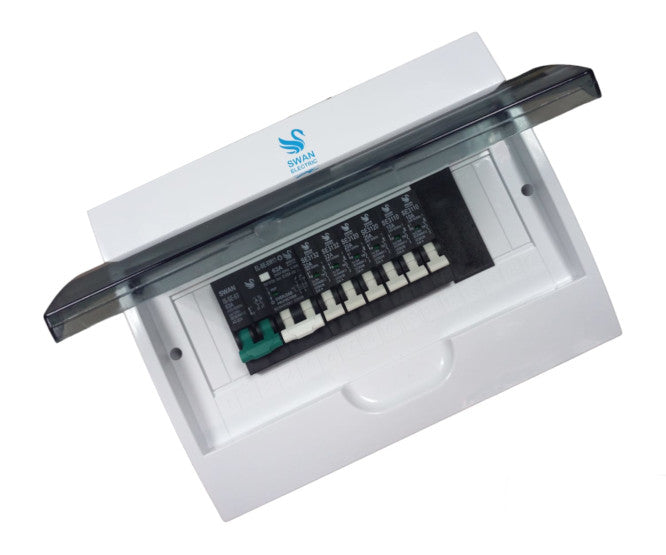 Populated Db Board 10 W Flush El/Iso + 5 Breaker Samite Pvc Traying(only) Db Ss 10 W Pf (Pop)