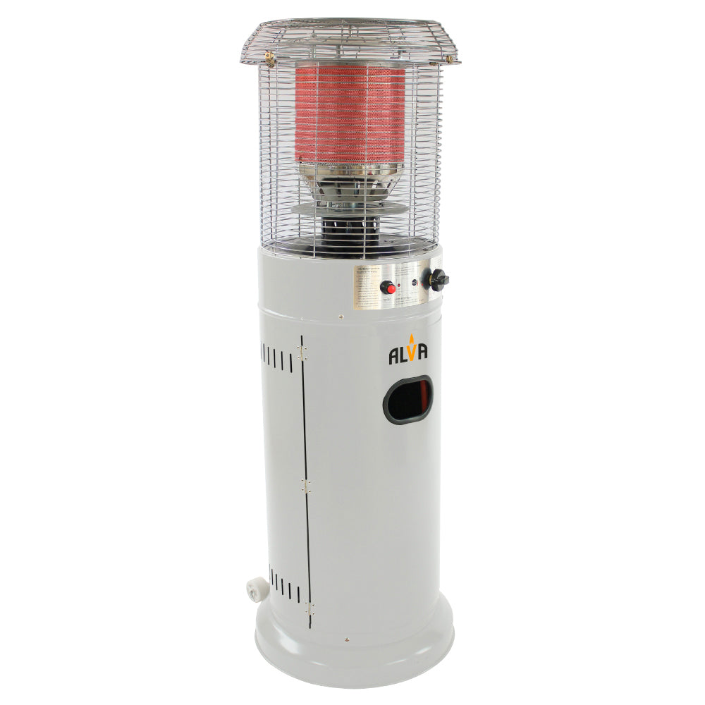 Short Stand Gas Patio Heater 1.35m Light Cement Grey