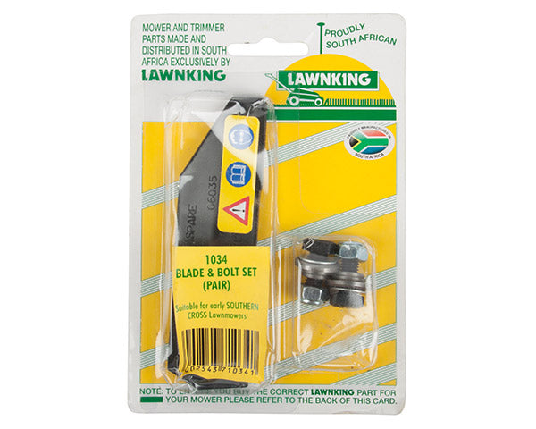 Lawnking L/Mower Blade And Bolt Set Pr S Cross