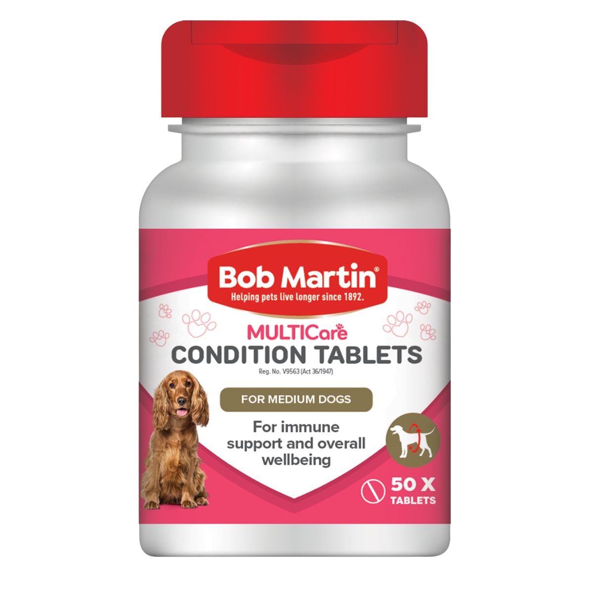 Bob Martin Pet Condition Tablets Meduim Dog 50 Pk