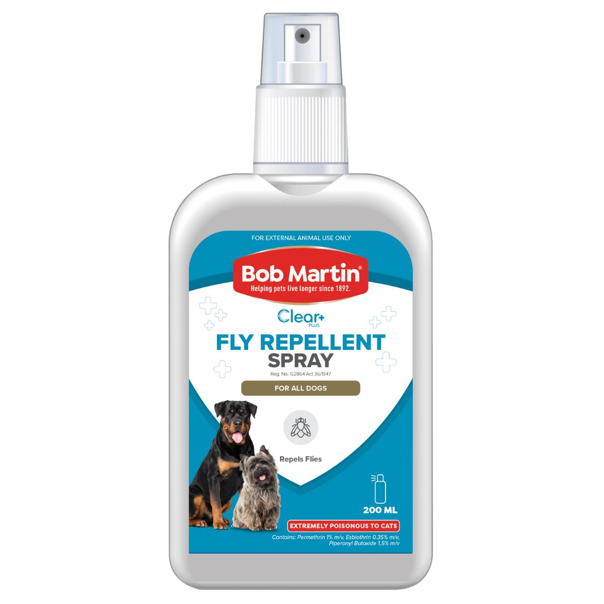 Bob Martin Pet Fly Repellent Spray Dogs 200 Ml