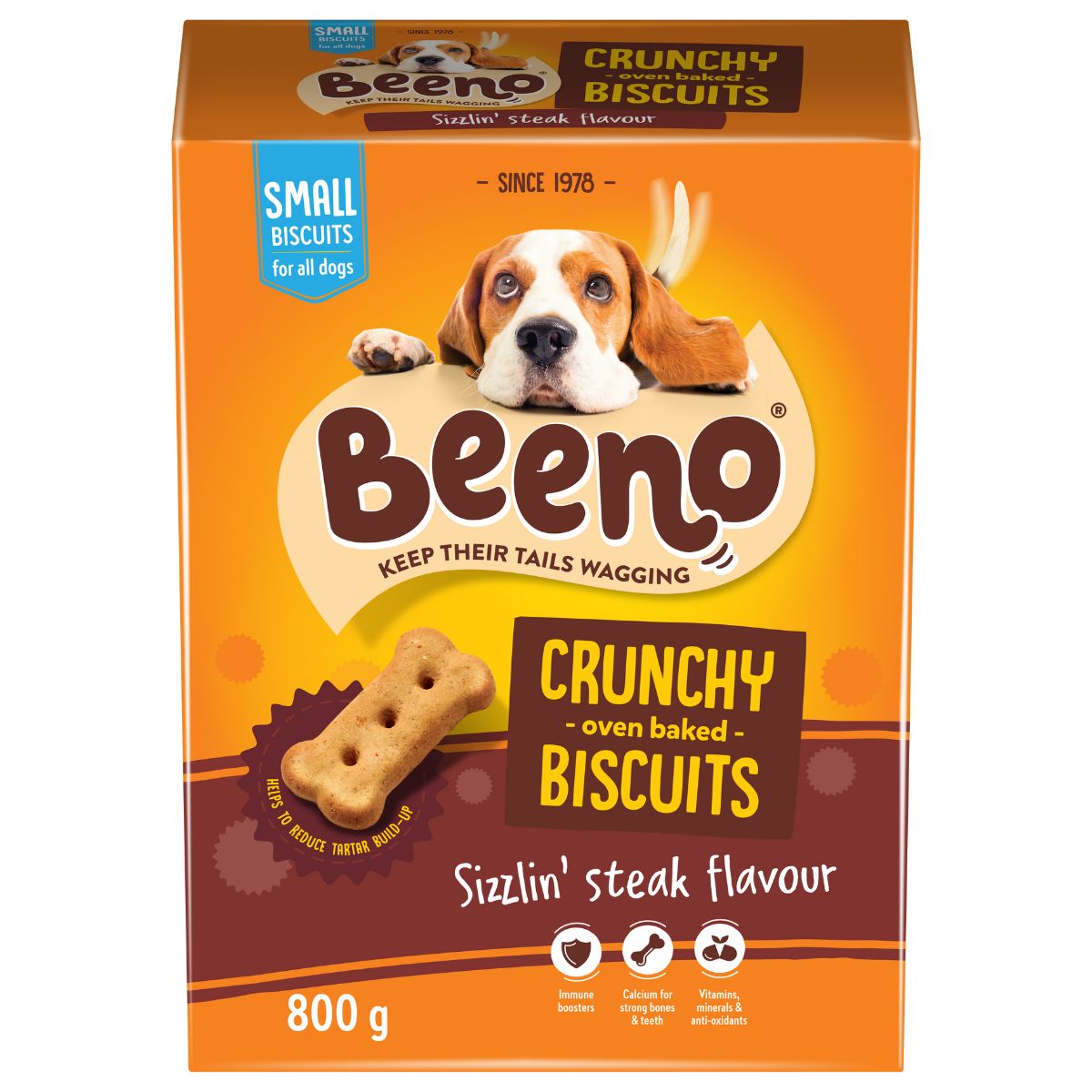 Beeno Dog Biscuits Steak Small 800 G