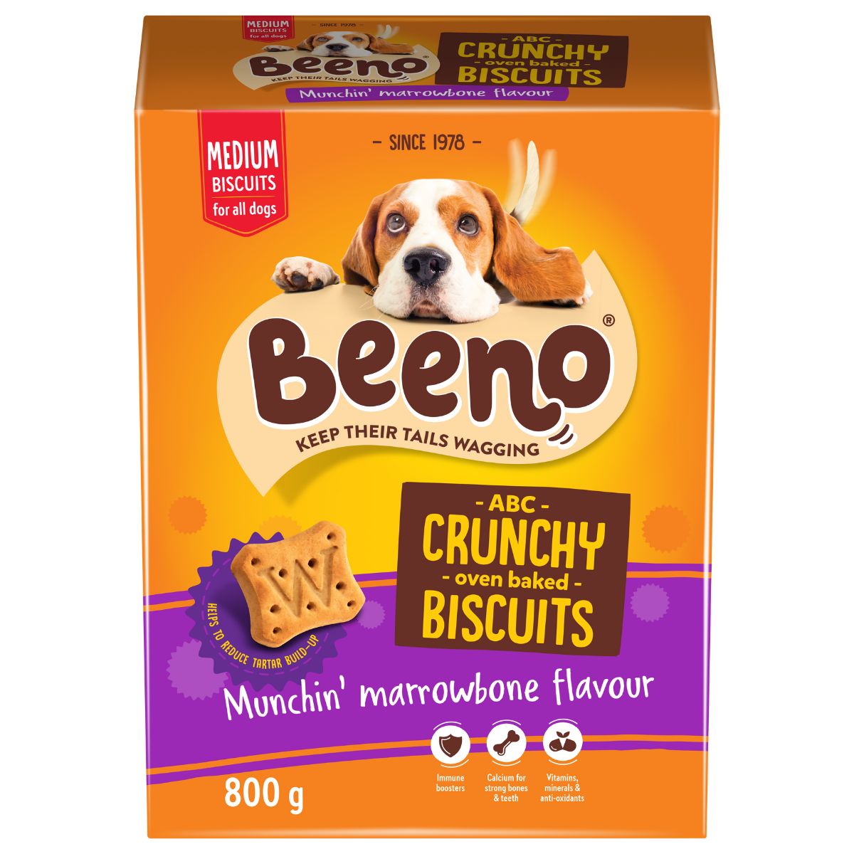 Beeno Dog Biscuits Marrowbone Medium 800 G