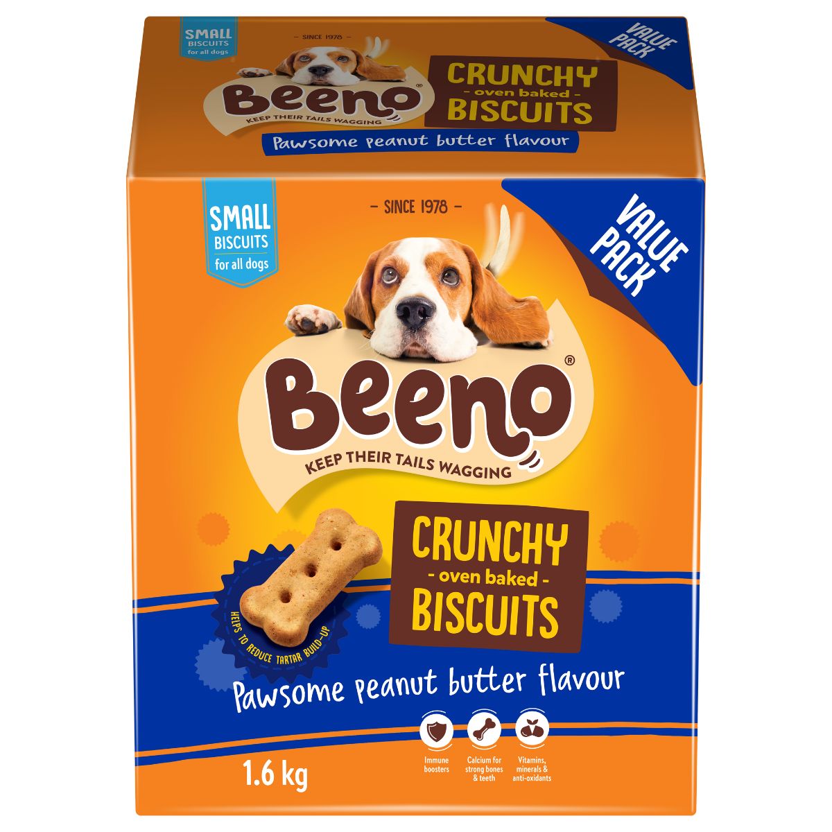 Beeno Dog Biscuits Value Pack Peanut Butter S 1.6 K