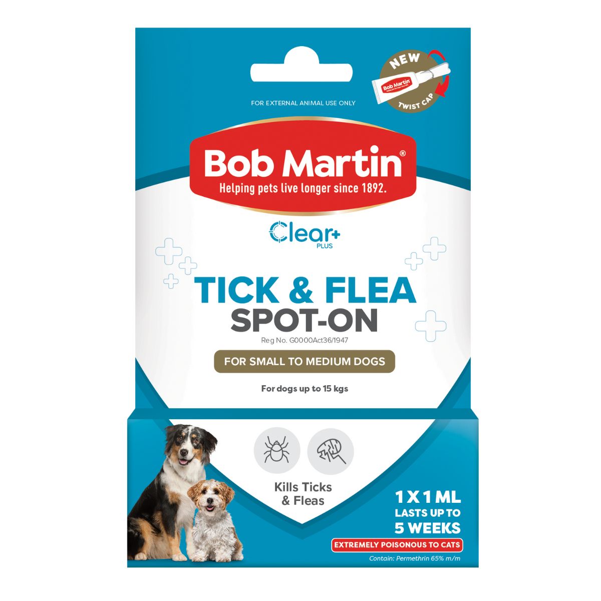 Bob Martin Pet Spot On Small / Medium Dogs 1 X 1 Ml