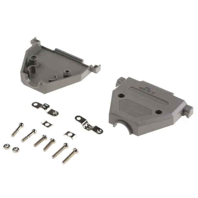 Plastic 37 Way D Sub Connector Cover In Grey 37 Dcg