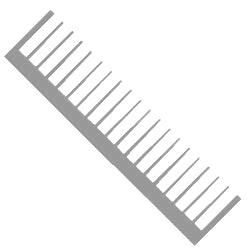 Heatsink 200 Wide Comb 34670 Mill, 250mm Long 38555 6063 T6 *Dbk 250 Mill* - Livestainable.co.za