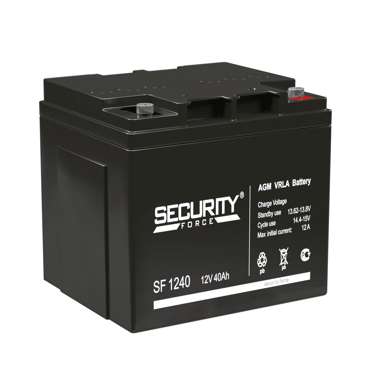 Security Force SF 1240 12V/40AH AGM Deep Cycle Battery - Livestainable.co.za