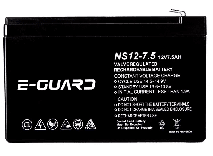 E-Guard 12V/7.5Ah AGM General Purpose Battery - Livestainable.co.za