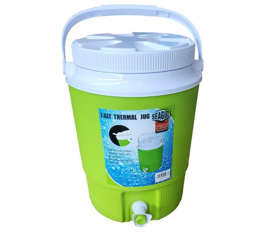 7.6 Lt Thermal Jug With Spout & Tap Green