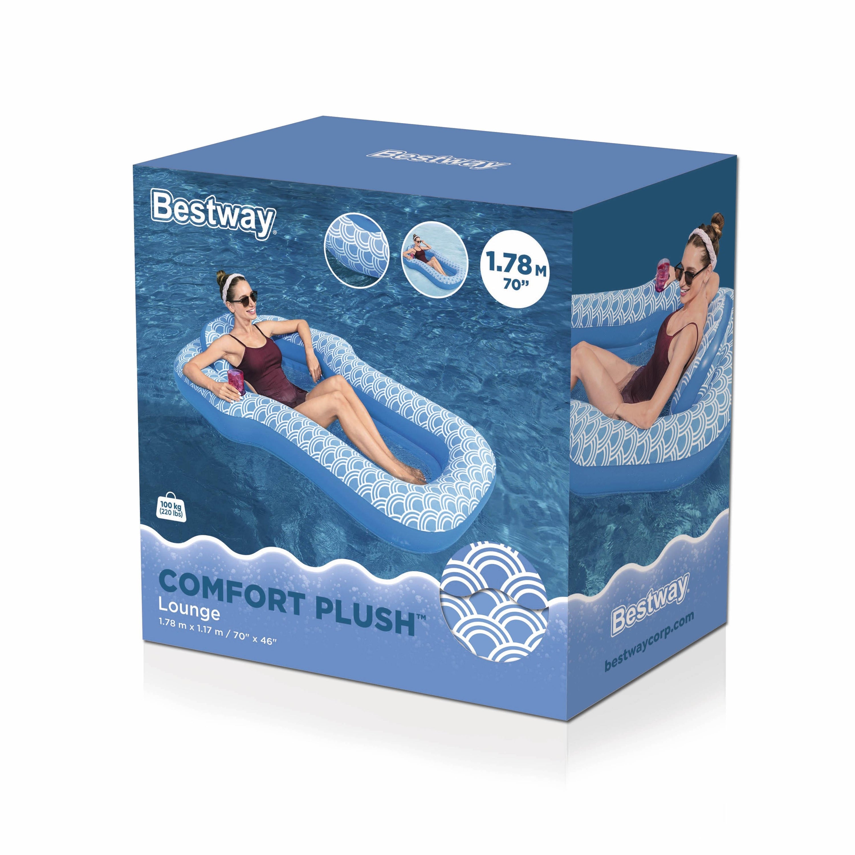 Bestway 1.78m X 1.17m Comfort Plush Lounge