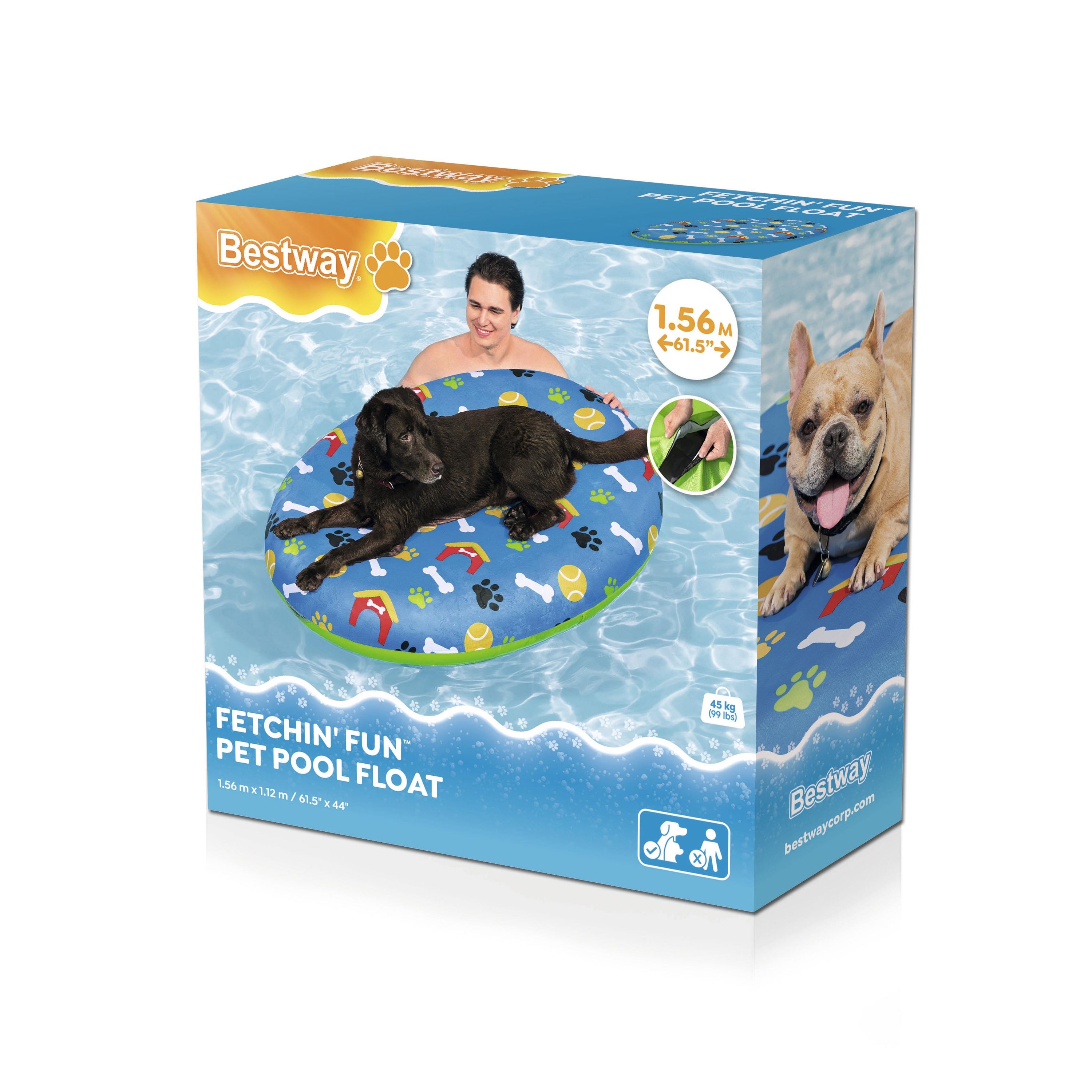 Bestway 1.56m X 1.12m Fetchin' Fun Pet Pool Float