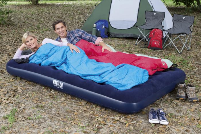 Bestway 203cm X 152cm X 28cm Pavillo Airbed Queen Built In Foot Pump