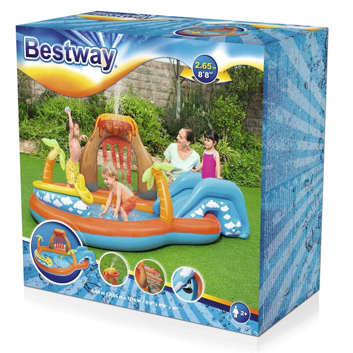Bestway 2.65m X 2.65m X 1.04m Lava Lagoon Play Center 208 L