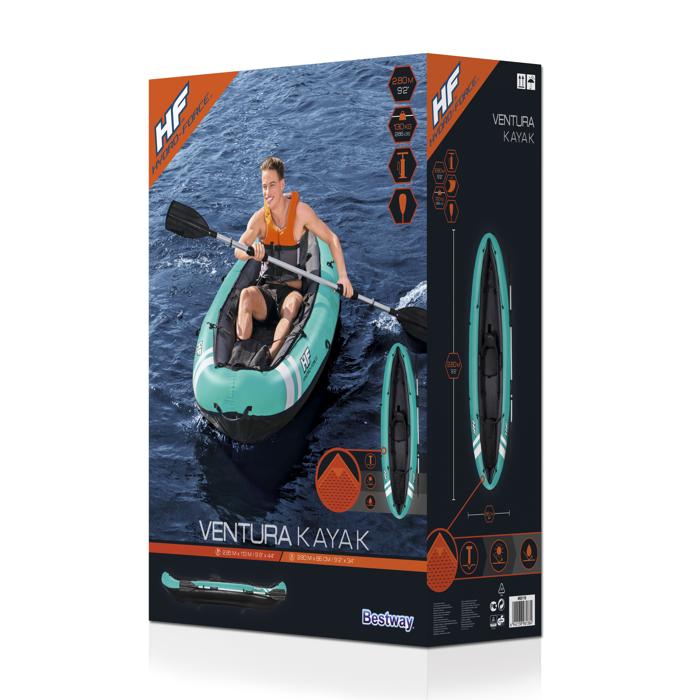 Bestway 2.80m X 86cm Ventura Kayak (+ Paddle & Hand Pump)