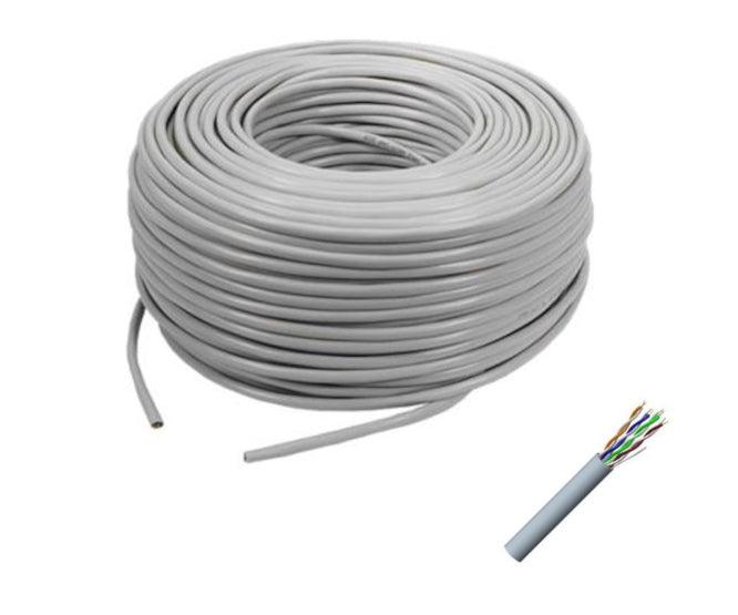 Cat5 Utp Cable Stranded Grey 100m/Reel Hk18102164 Cca - Livestainable.co.za