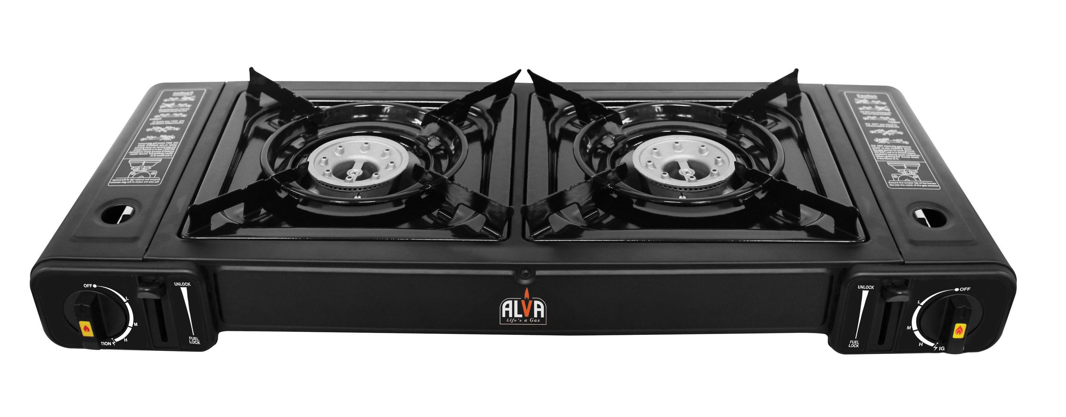 Double Burner Butane Gas Canister Stove 2 Plate