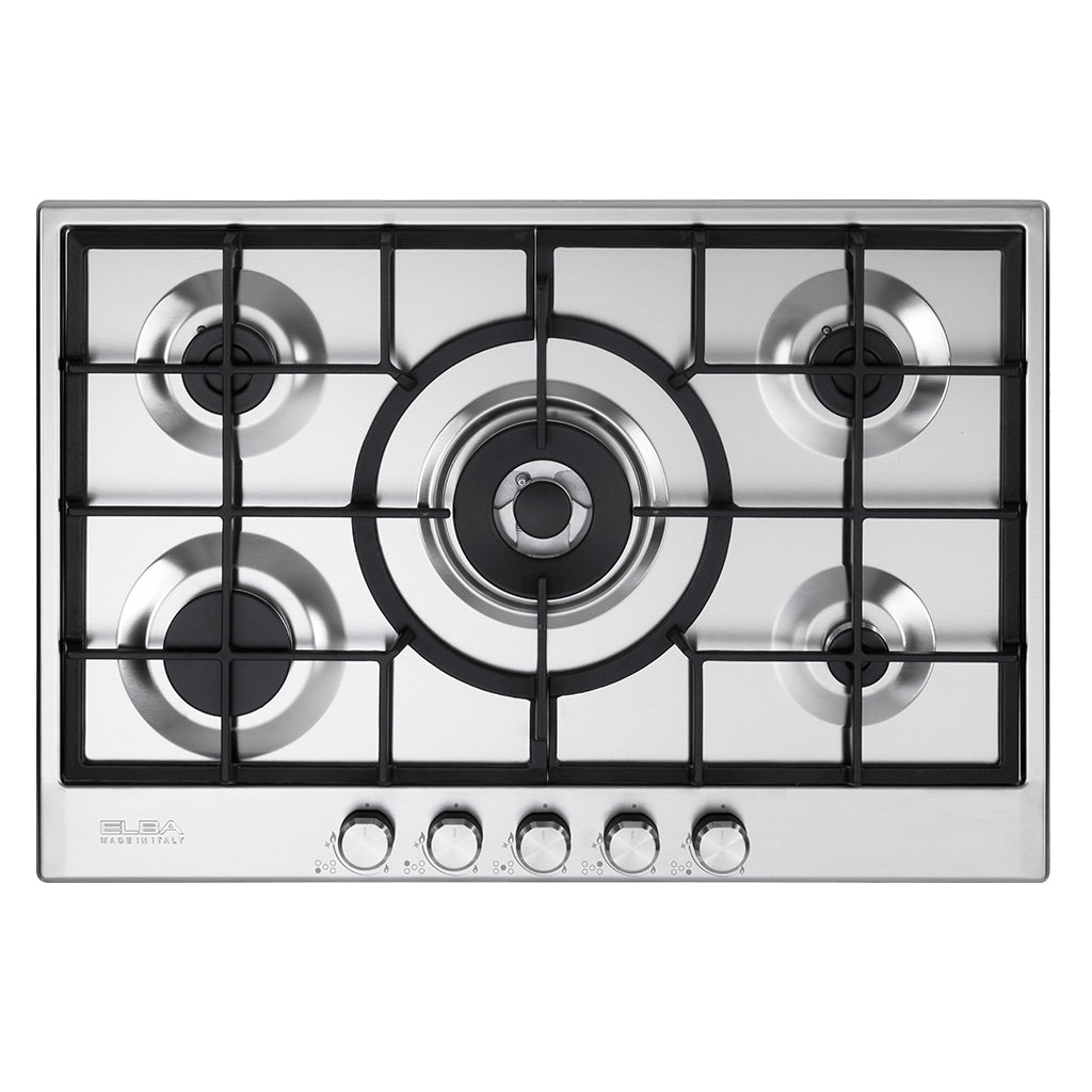 Elba Elio Lite 70 Cm 5 Burner Gas Hob Stainless Steel