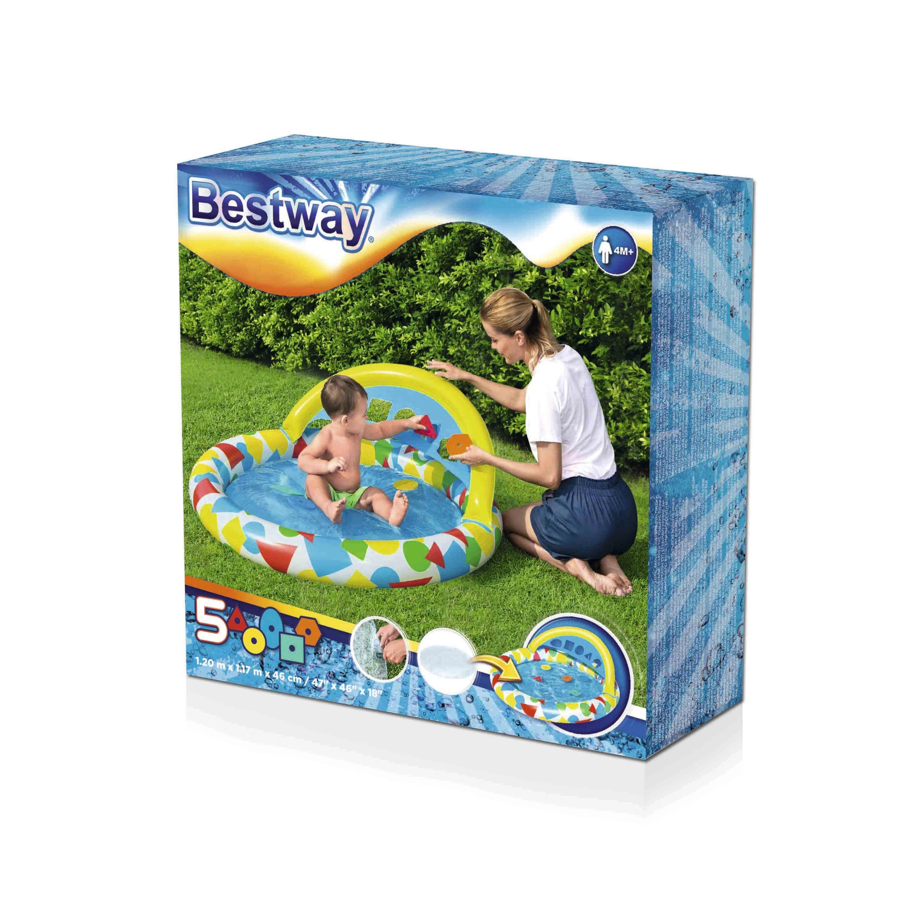 Bestway 1.20m X 1.17m X 46cm Lil' Splash & Learn Baby Pool