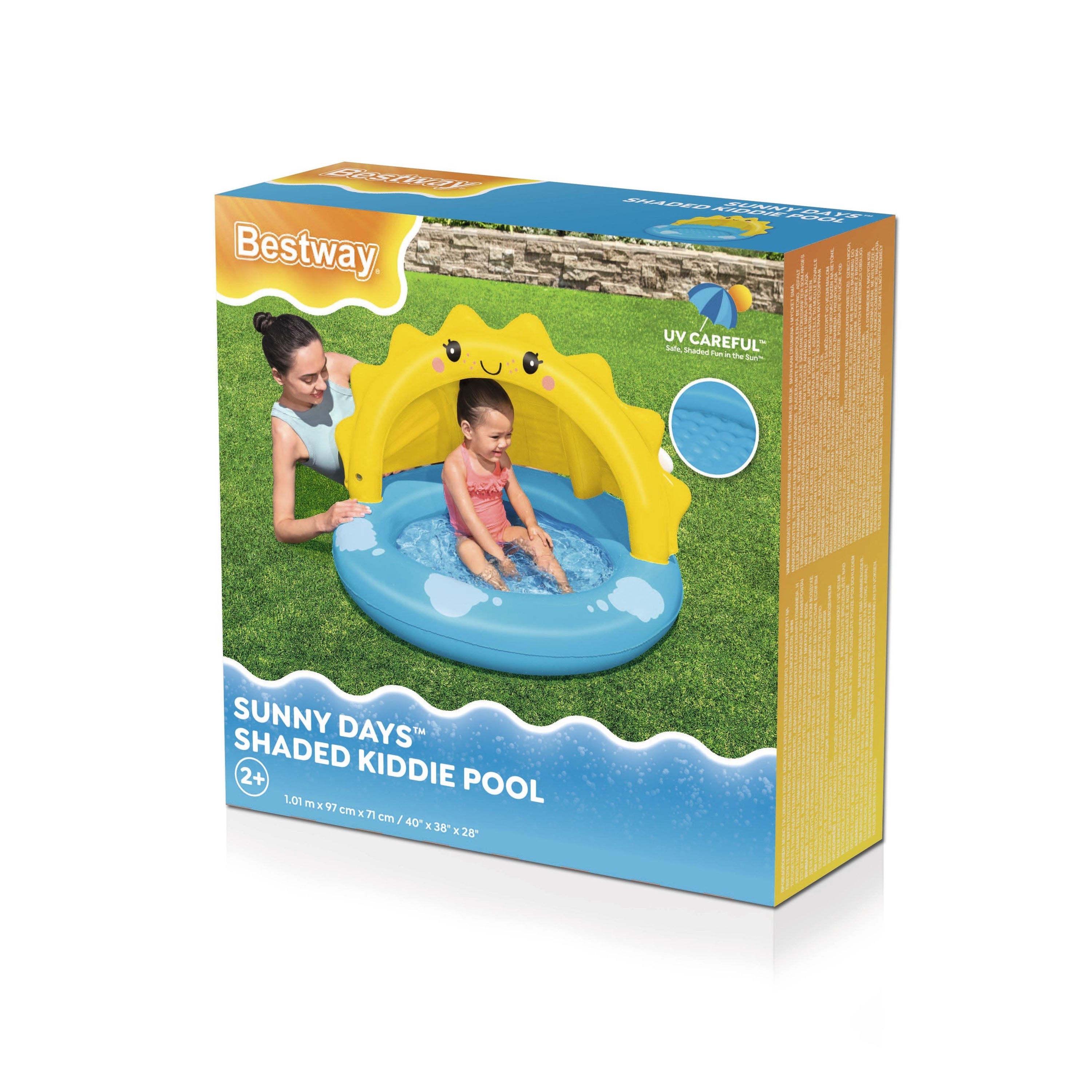 Bestway 1.01m X 97cm X 71cm Sunny Days Shaded Kiddie Pool