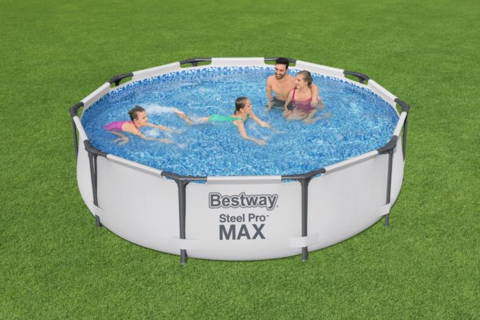 Bestway 3.05m X 76cm Steel Pro Max Frame Pool Set Grey 4,678 L