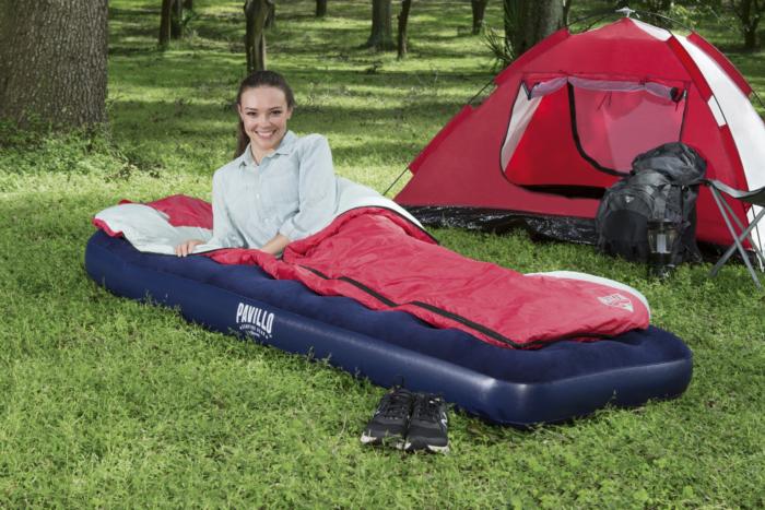 Bestway 185cm X 76cm X 28cm Pavillo Airbed Single Built In Foot Pump