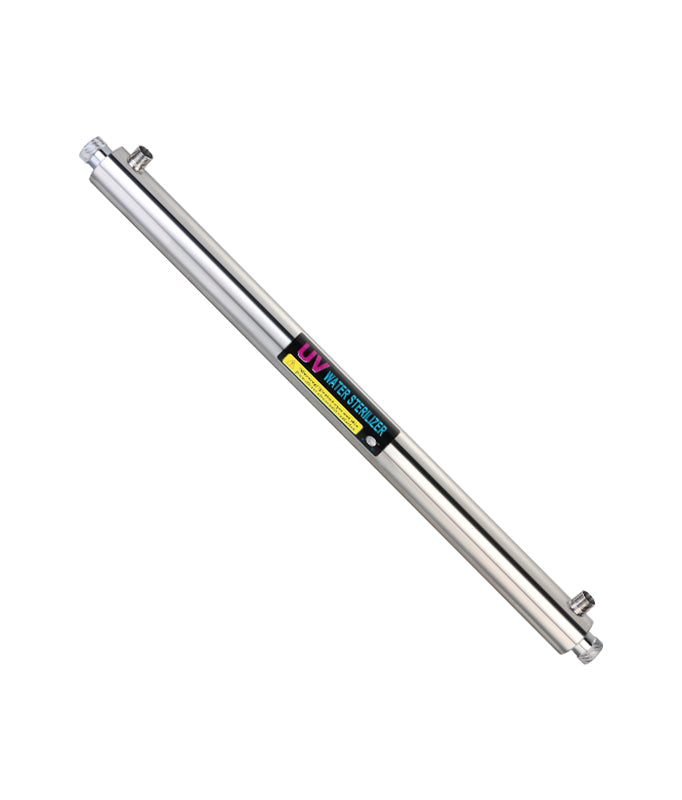 3 Stage Big Blue Water Filter With 55W UV and Cartridges (On Stand) Grey And Black