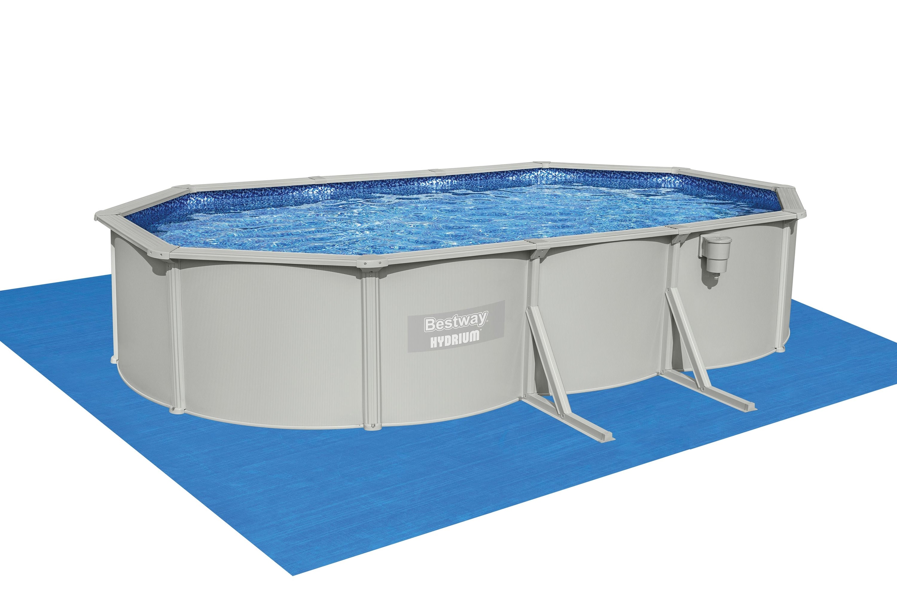 Bestway Hydrium 6.10m X 3.66m X 1.22m Oval Pool Set 19,929 L With Sand Filter