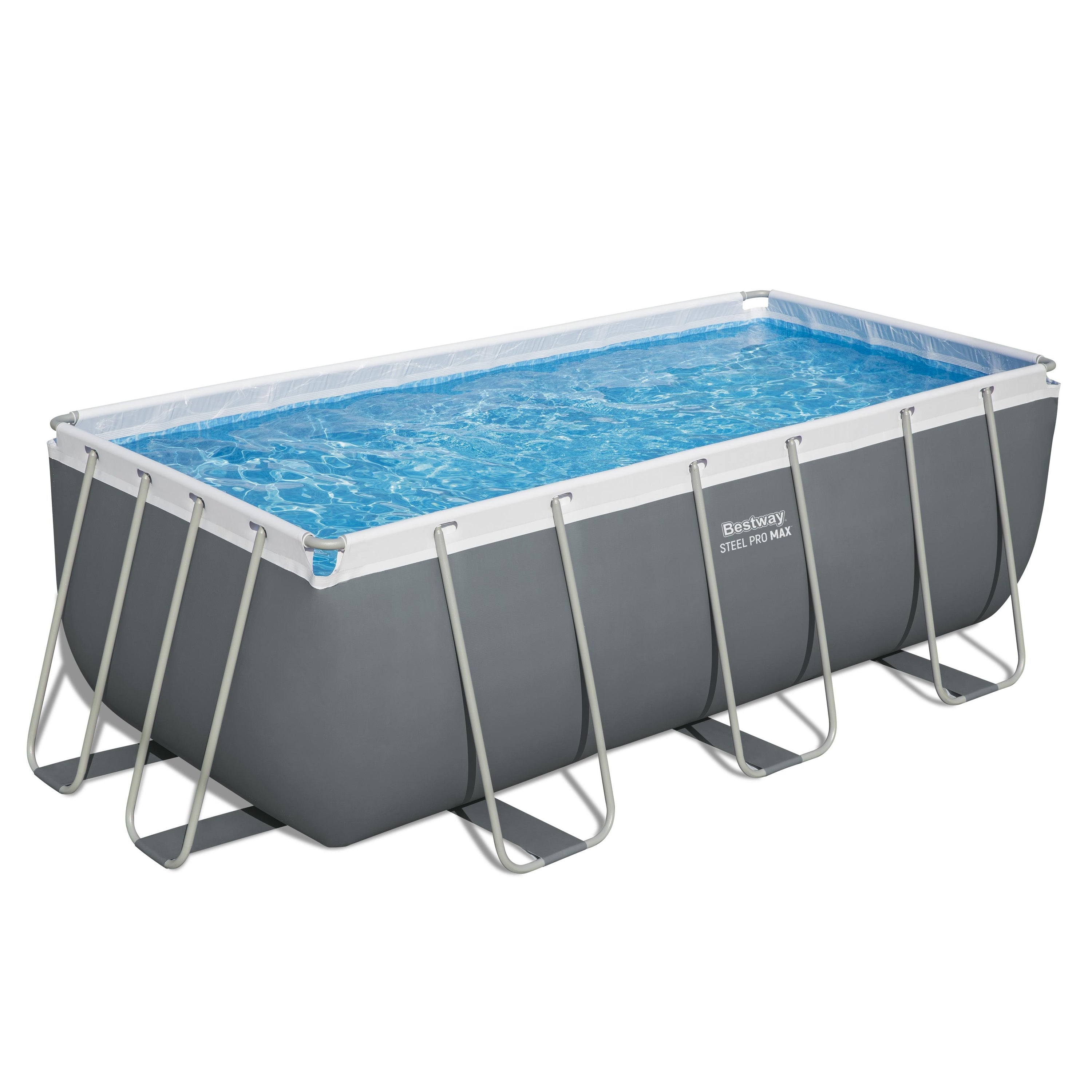 Bestway 4.12m X 2.01m X 1.22m Steel Pro Max Rectangular Pool Set 8124 L With Sand Filter