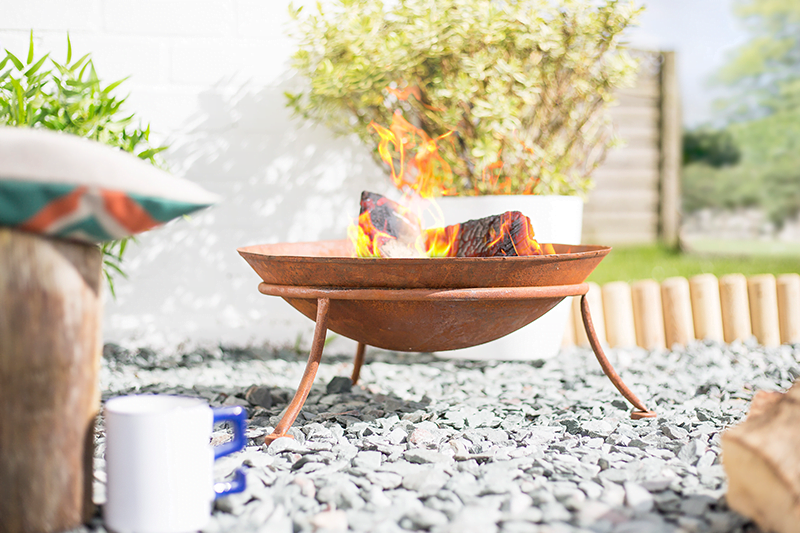 La Hacienda Kutu Oxidised Firepit L 47 Cm X W 47 Cm X H 21 Cm