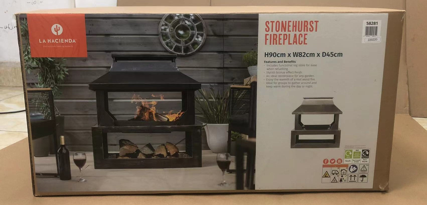 La Hacienda Stonehurst L 45 Cm X W 82 Cm X H 96 Cm