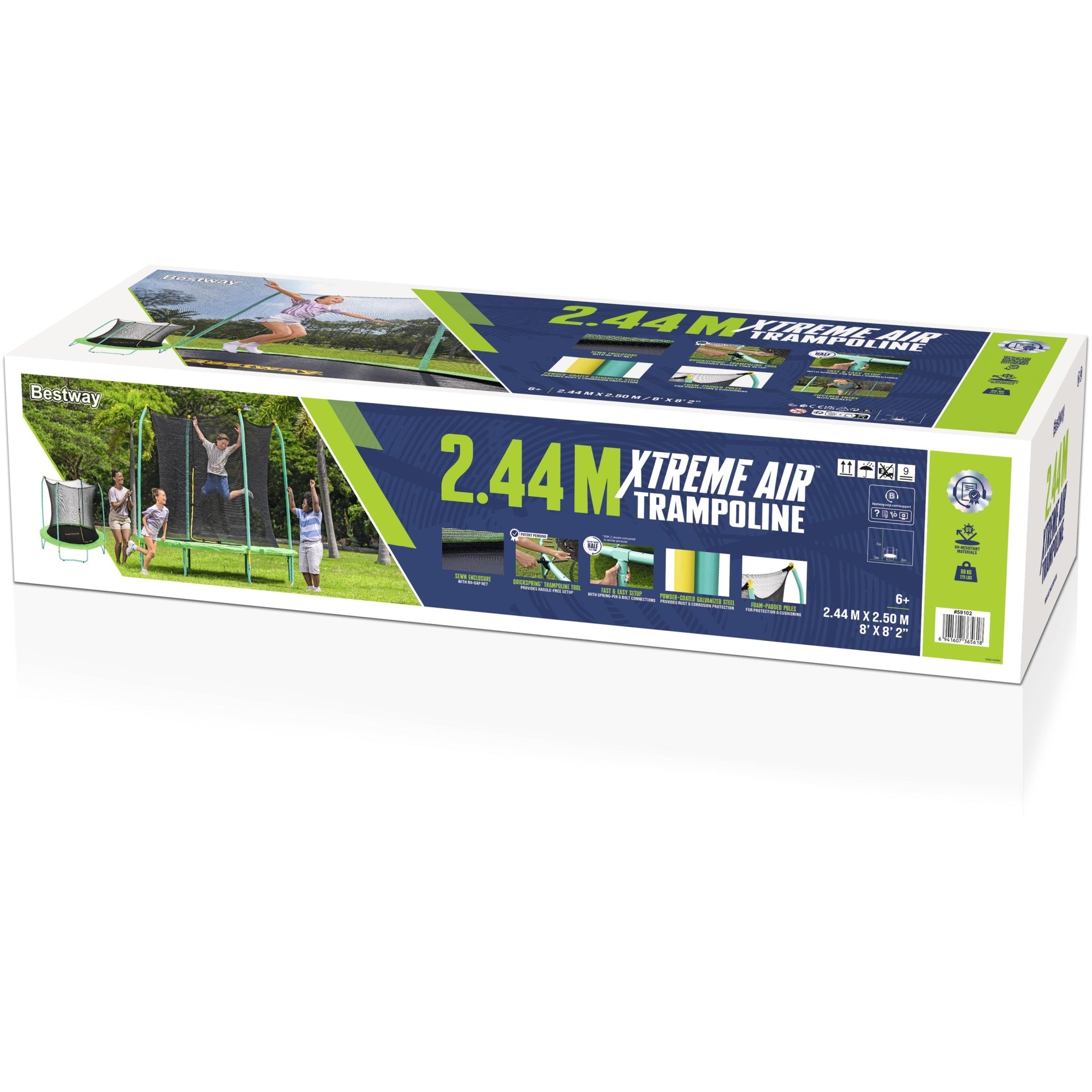 Bestway 8' X 8'2"/2.44m X 2.50m Xtreme Air Trampoline