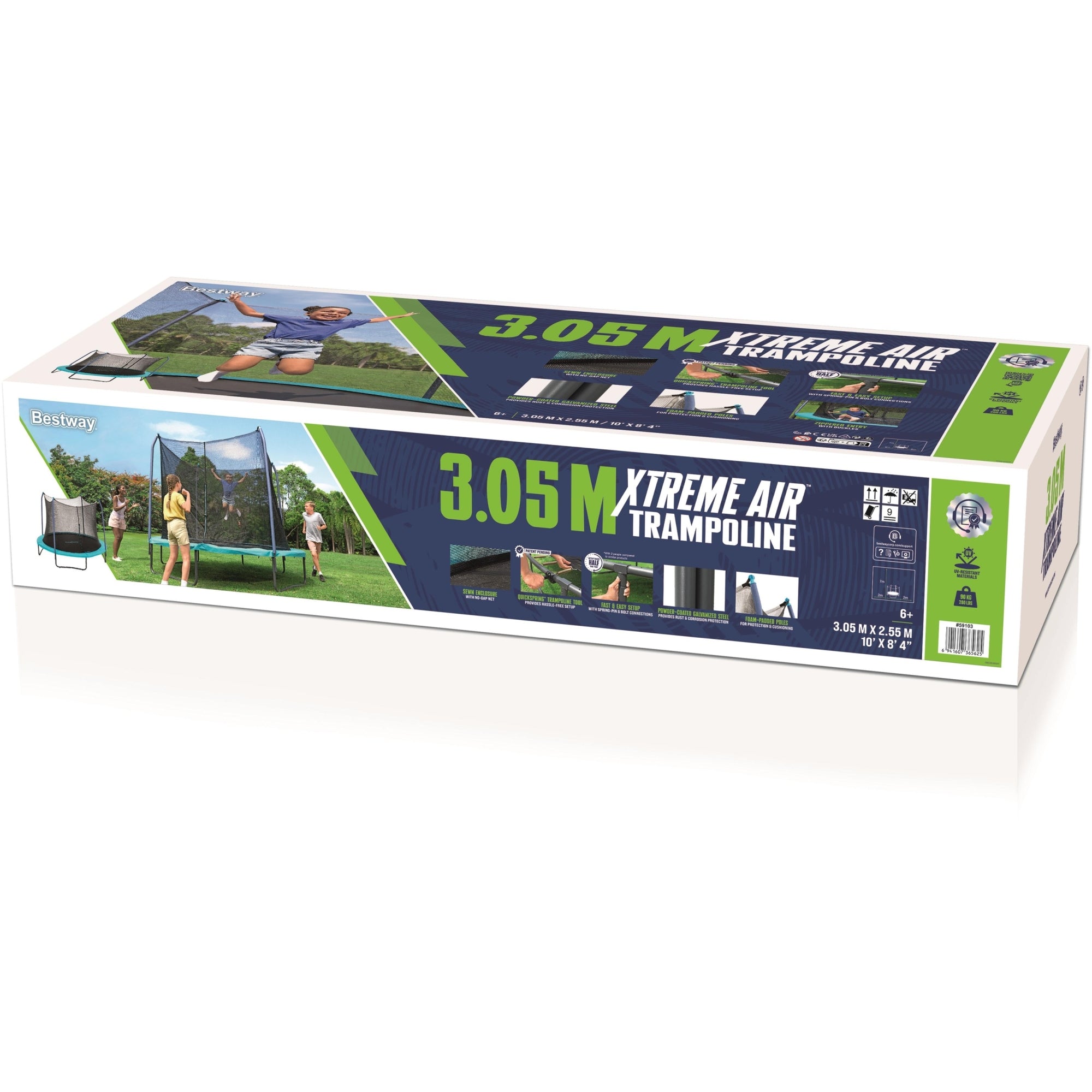 Bestway 10' X 8'4"/3.05m X 2.55m Xtreme Air Trampoline