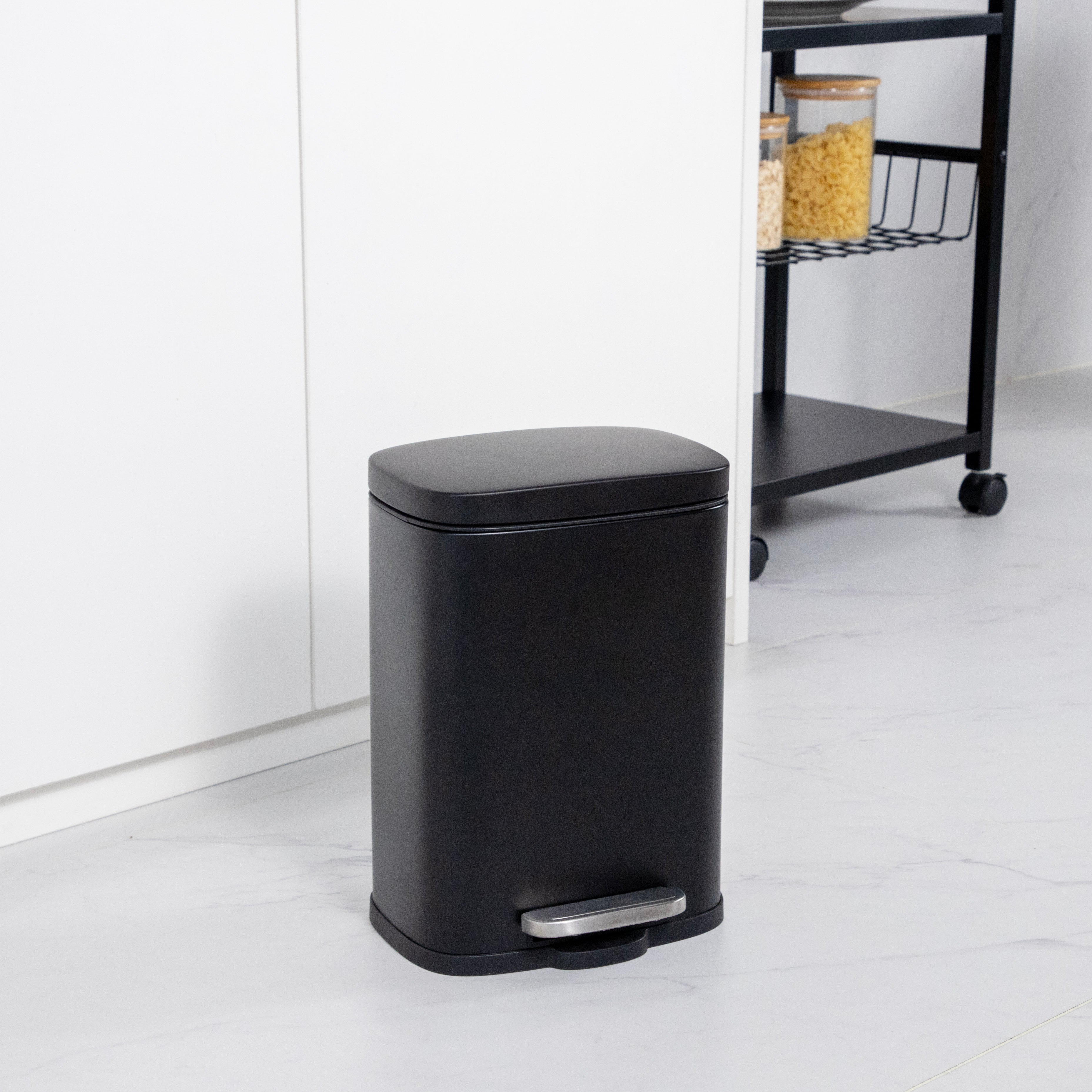 5 L Rectangle Steel Pedal Bin | Modena