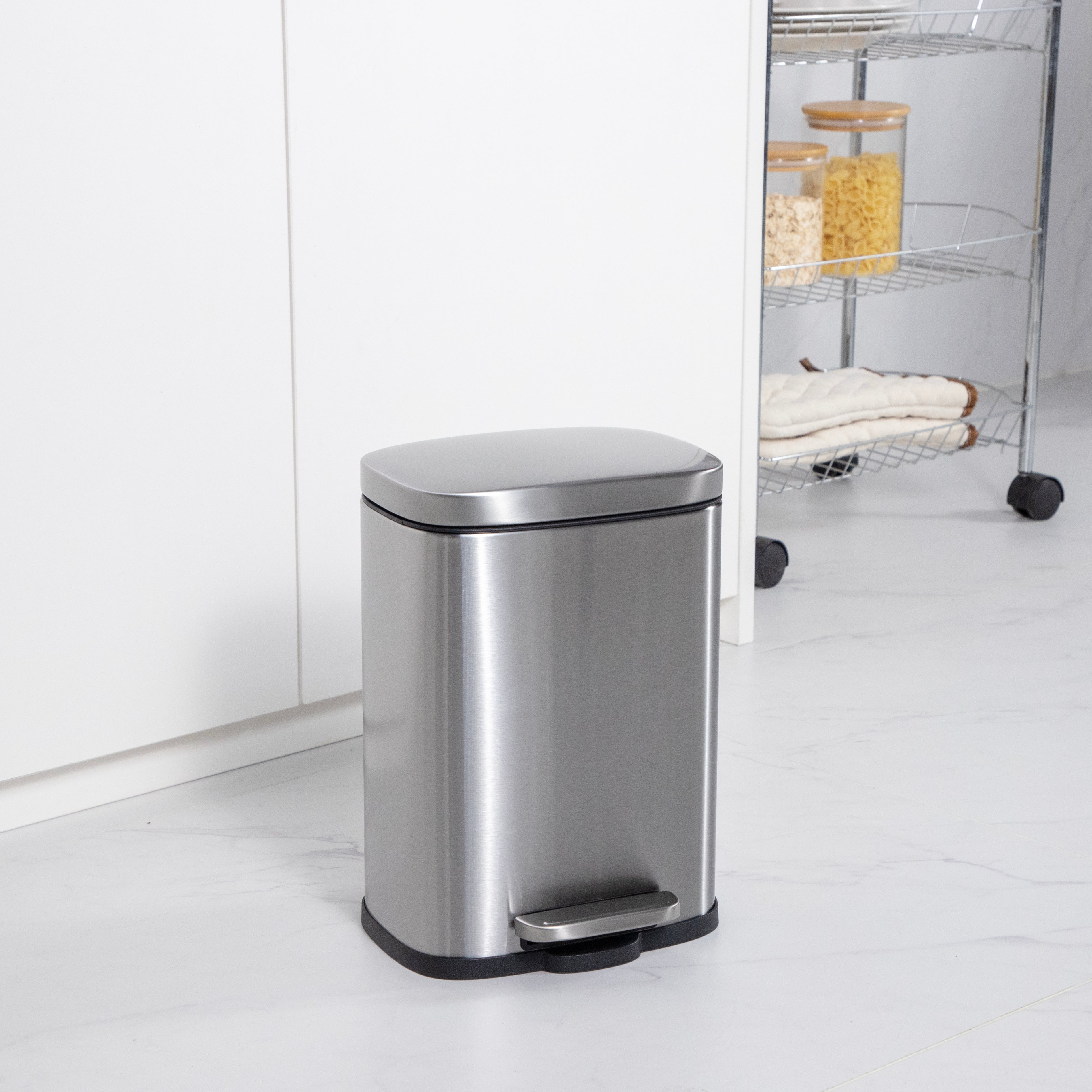 5 L Rectangle Steel Pedal Bin | Modena