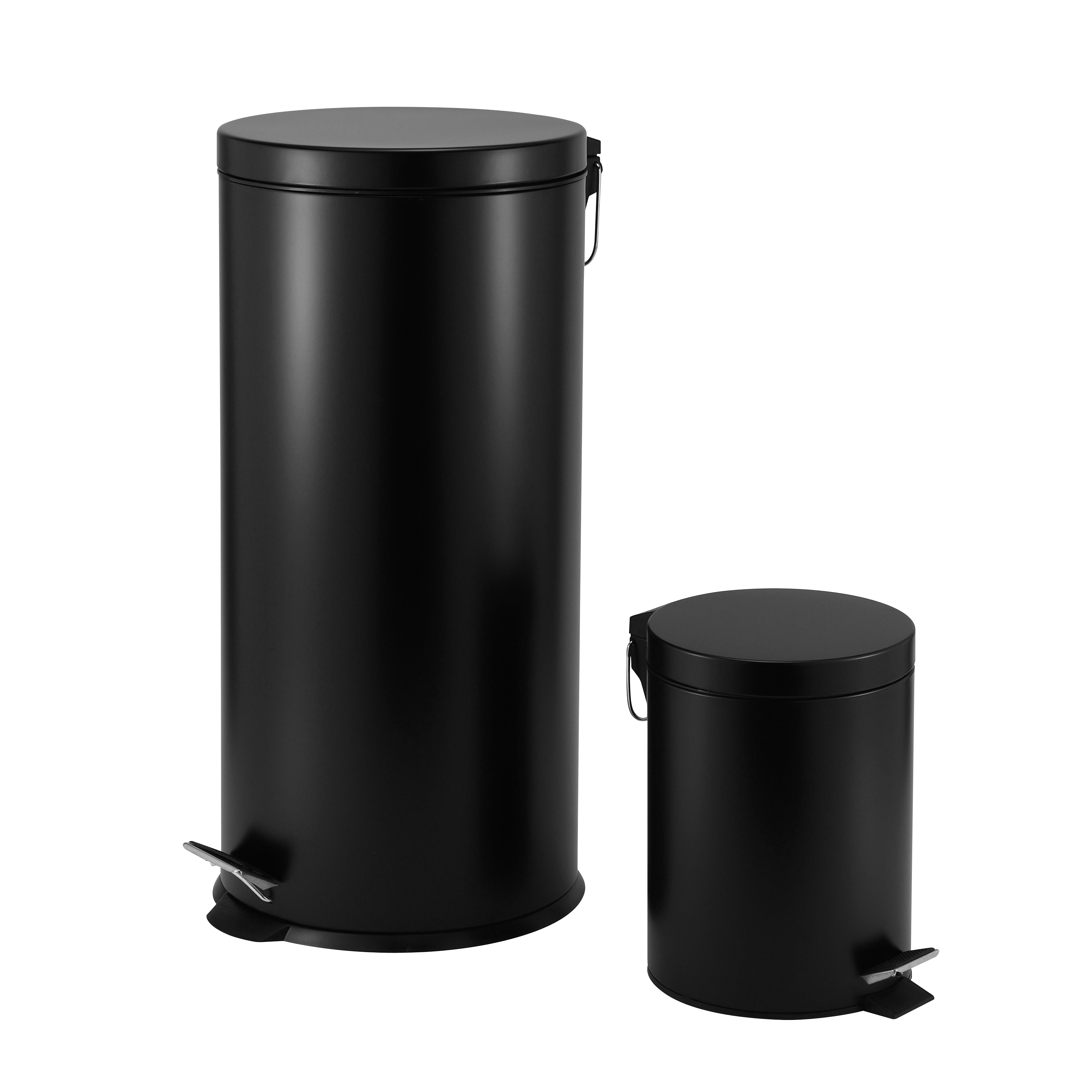 5 L + 30 L Steel Pedal Bin Combo Set Roma