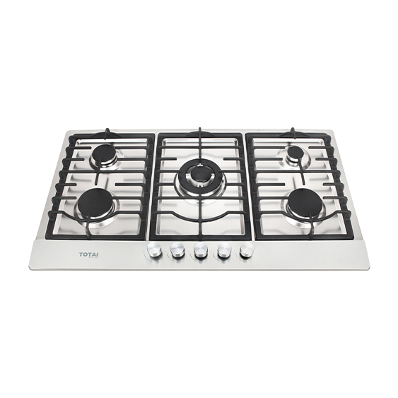 Totai 5 Burner Gas Hob Stainless Steel