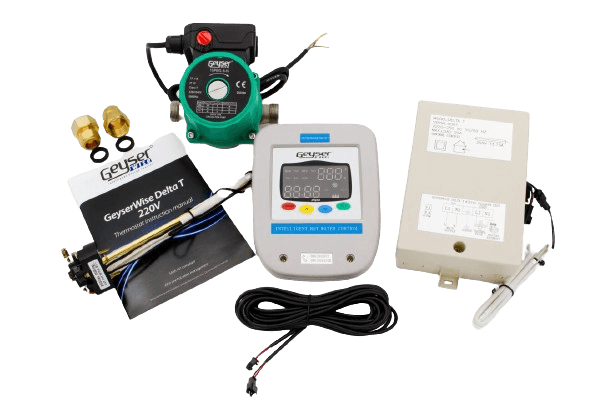 Geyserwise Delta T 220V Kit – Geyserwise Delta T with 220V Hot Water Circulation Pump - Livestainable.co.za