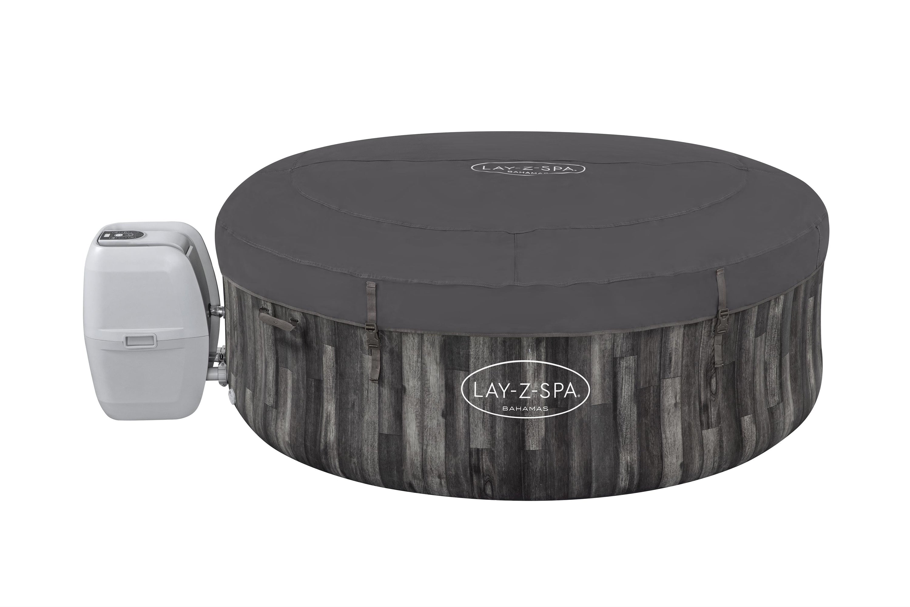 Bestway 1.80m X 66cm Bahamas Air Jet 4 Dark Wood Lay Z Spa 669 L