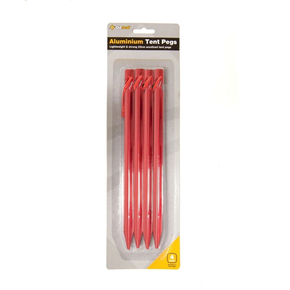 O Ztrail Tent Peg Anodized Alum 23 Cm 4 Pack
