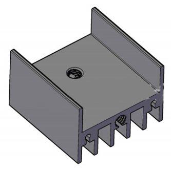 Heatsink To218 / To220 23x16x25 Black 6063 ... Bk - Livestainable.co.za