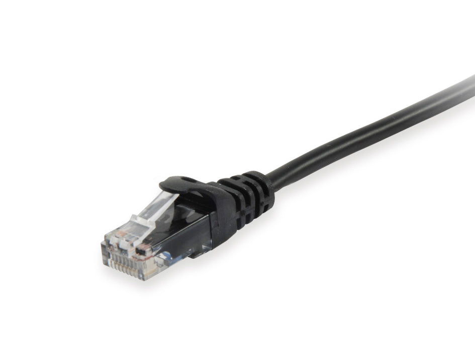 Equip Cat6E U/UTP Patch Cable 0.25M Black Stranded 26AWG