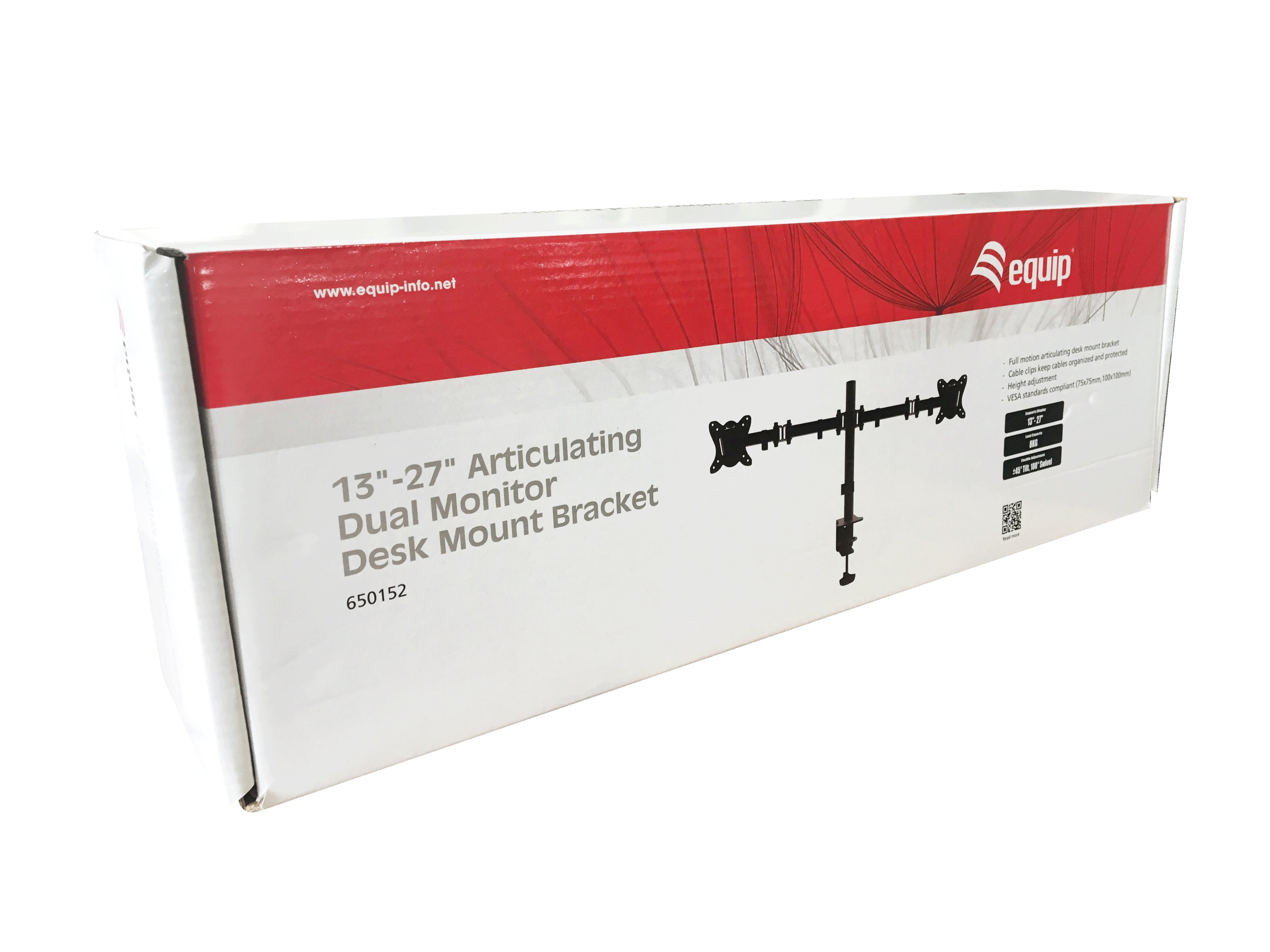 Equip 13"-27" Articulating Dual Monitor Desk Mount Bracket