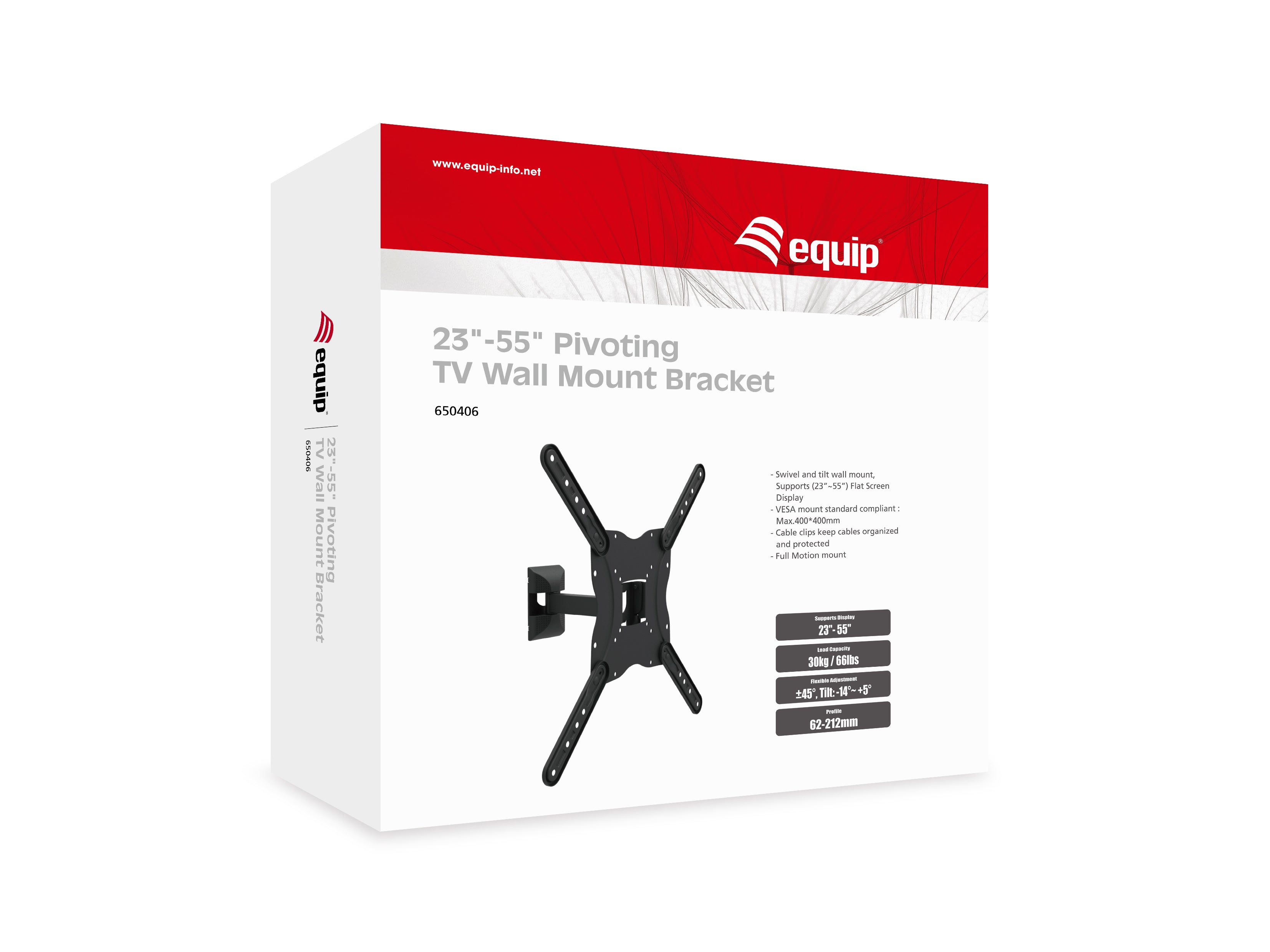 Equip 23"-55" Pivoting Wall Mount TV Bracket