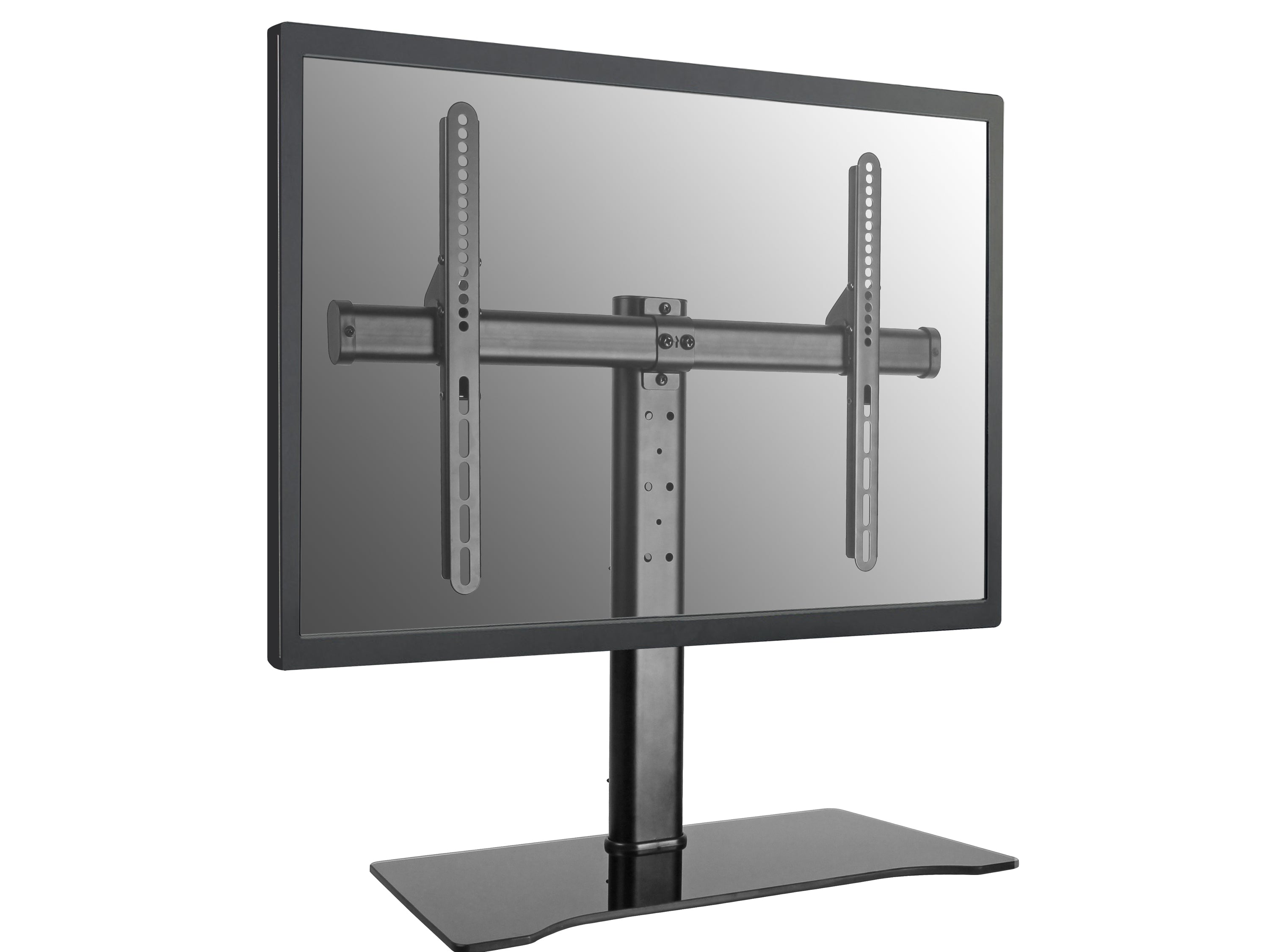 Equip 32"-55" TV Tabletop Stand with Adjustable Height and Glass Base