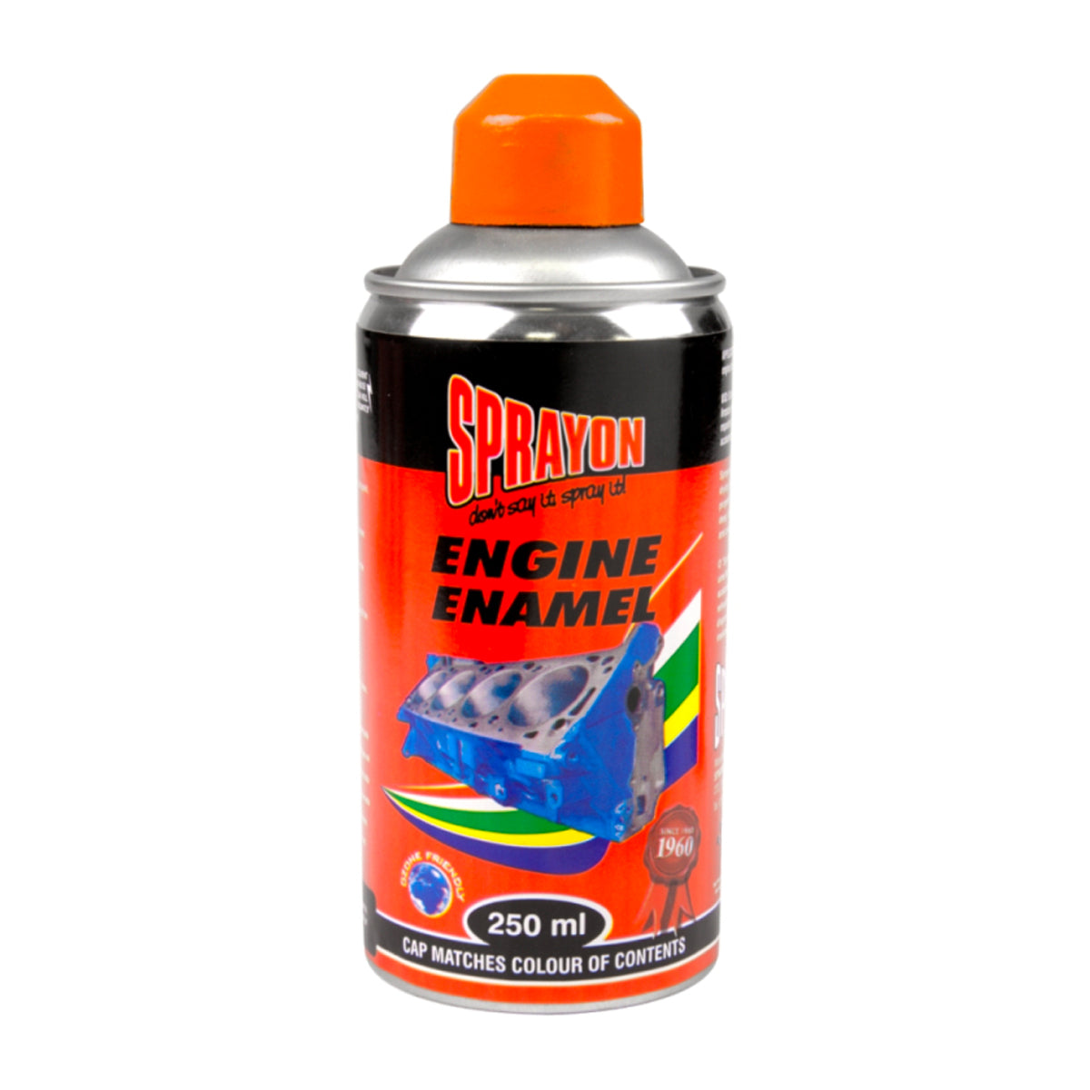 Sprayon Engine Enamel Spray Gunstone Orange 250 Ml