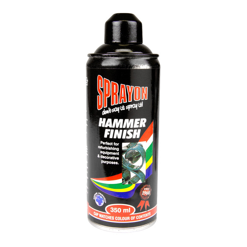 Sprayon Hammer Finish Spray Paint Black 350 Ml