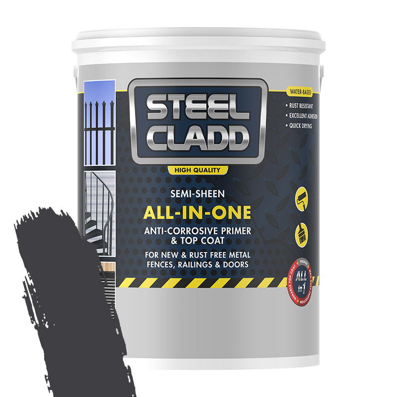 Steel Cladd All In One Water Based Charcoal 1 L